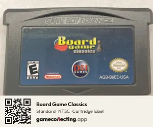 Board Game Classics Game Boy Advance, NTSC cartridge label
