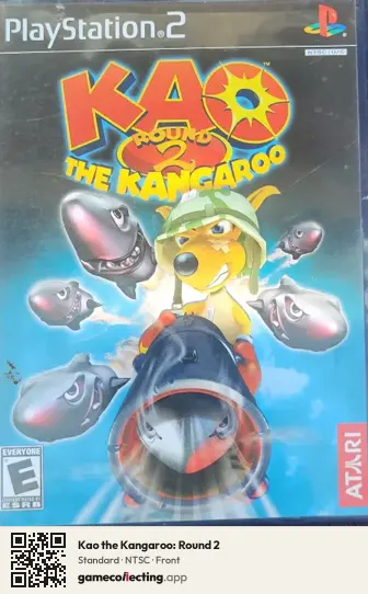 Kao the Kangaroo: Round 2 PlayStation 2, NTSC box front