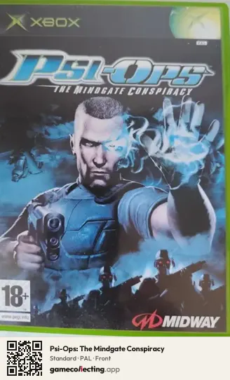 Psi-Ops: The Mindgate Conspiracy Xbox, PAL box front