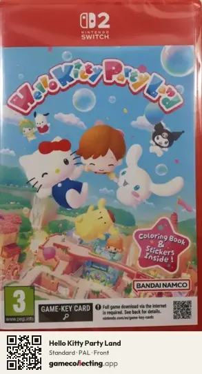Hello Kitty Party Land Nintendo Switch 2, PAL box front