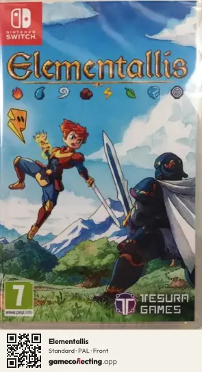 Elementallis Nintendo Switch, PAL box front