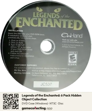 Legends of the Enchanted: 6 Pack Hidden Object Collection Computer, NTSC disc