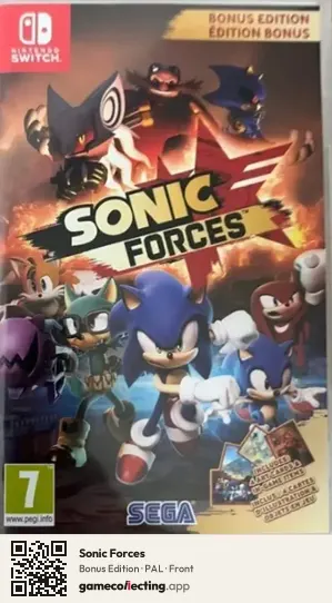 Sonic Forces Nintendo Switch, PAL box front