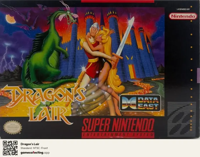 Dragon's Lair Super Nintendo Entertainment System, NTSC box front