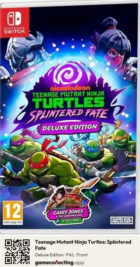 Teenage Mutant Ninja Turtles: Splintered Fate Nintendo Switch, PAL box front