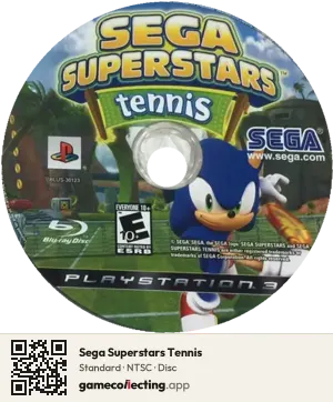 Sega Superstars Tennis PlayStation 3, NTSC disc