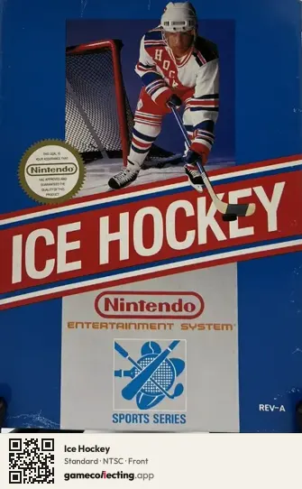 Ice Hockey Nintendo Entertainment System, NTSC box front