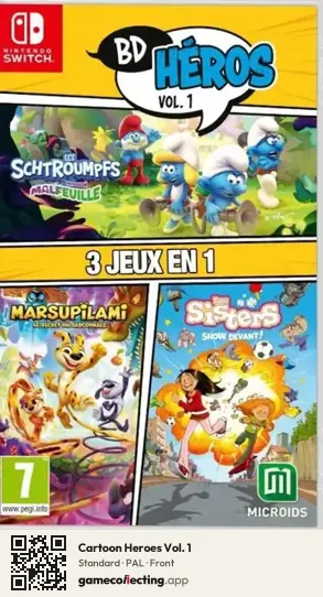 Cartoon Heroes Vol. 1 Nintendo Switch, PAL box front