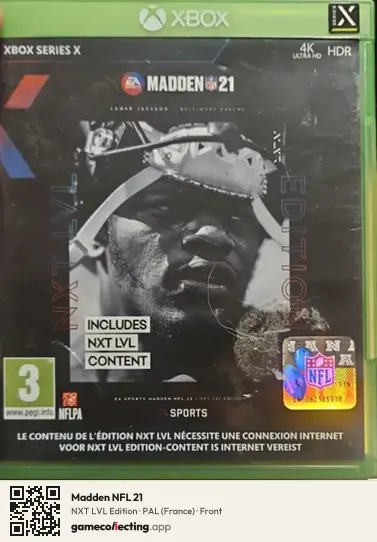 Madden NFL 21 Xbox Series X, France box front