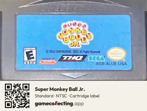 Super Monkey Ball Jr. Game Boy Advance, NTSC cartridge label