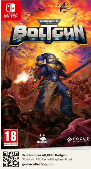Warhammer 40,000: Boltgun Nintendo Switch, United Kingdom box front