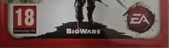 Dragon Age II, the PEGI square on its front