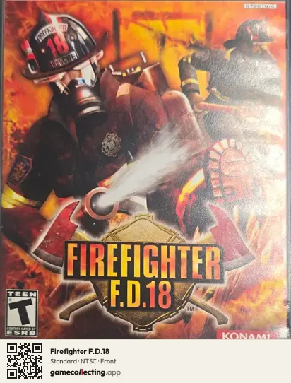 Firefighter F.D.18 PlayStation 2, NTSC box front