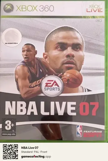 NBA Live 07 Xbox 360, PAL box front