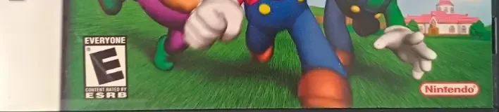 Super Mario 64 DS, the ESRB box on its front