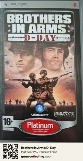 Brothers in Arms: D-Day PlayStation Portable, France box front