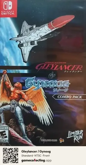 Gleylancer / Gynoug Nintendo Switch, NTSC box front