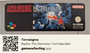 Terranigma Super Nintendo Entertainment System, PAL cartridge label