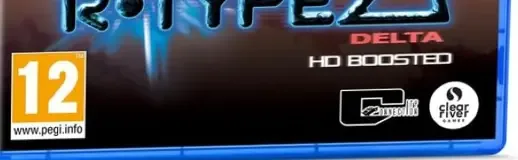 R-Type Delta: HD Boosted, the PEGI square on its front