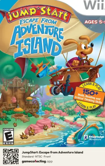 JumpStart: Escape from Adventure Island Nintendo Wii, NTSC box front