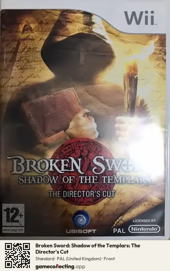 Broken Sword: Shadow of the Templars: The Director's Cut Nintendo Wii, United Kingdom box front