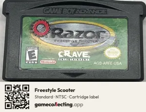 Freestyle Scooter Game Boy Advance, NTSC cartridge label