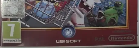 Rabbids Go Home, the PEGI square on its front