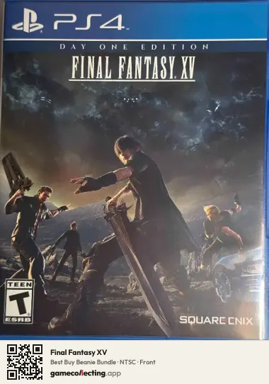 Final Fantasy XV PlayStation 4, NTSC box front