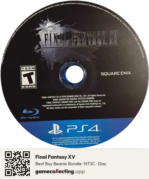 Final Fantasy XV PlayStation 4, NTSC disc