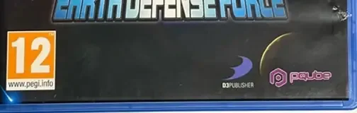 Earth Defense Force 5, the PEGI square on its front