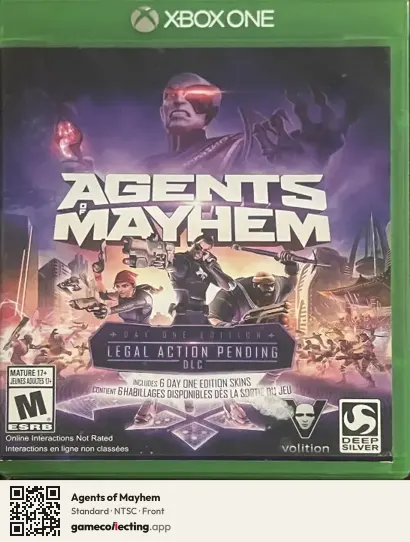 Agents of Mayhem Xbox One, NTSC box front