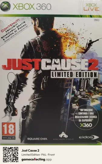 Just Cause 2 Xbox 360, PAL box front