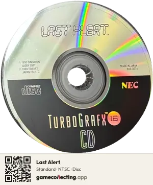 Last Alert TurboGrafx-CD, NTSC disc
