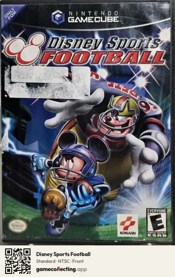 Disney Sports Football Nintendo GameCube, NTSC box front
