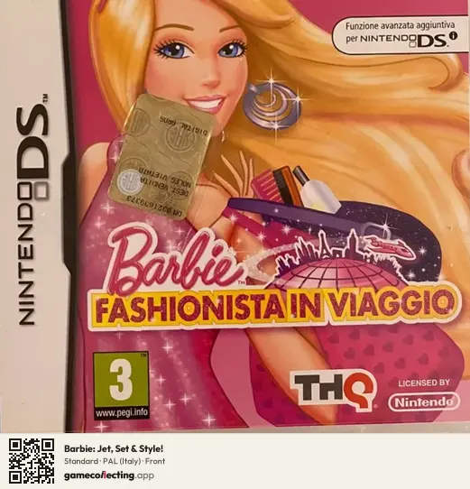 Barbie: Jet, Set & Style! Nintendo DS, Italy box front