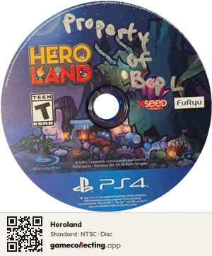 Heroland PlayStation 4, NTSC disc