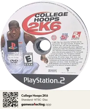 College Hoops 2K6 PlayStation 2, NTSC disc