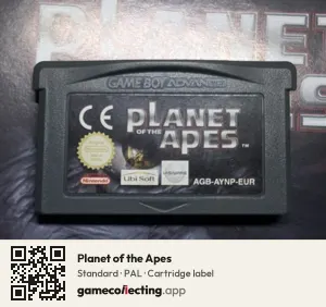 Planet of the Apes Game Boy Advance, PAL cartridge label