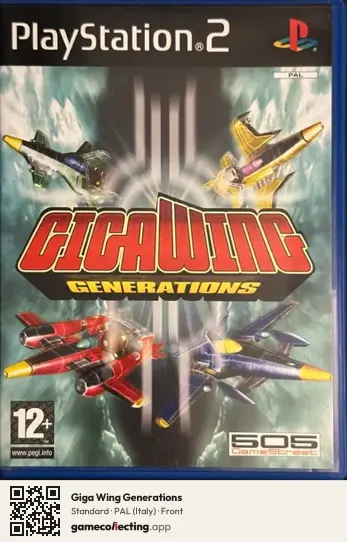 Giga Wing Generations PlayStation 2, Italy box front