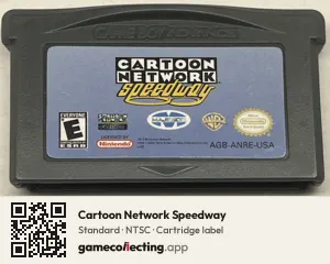 Cartoon Network Speedway Game Boy Advance, NTSC cartridge label
