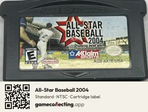 All-Star Baseball 2004 Game Boy Advance, NTSC cartridge label