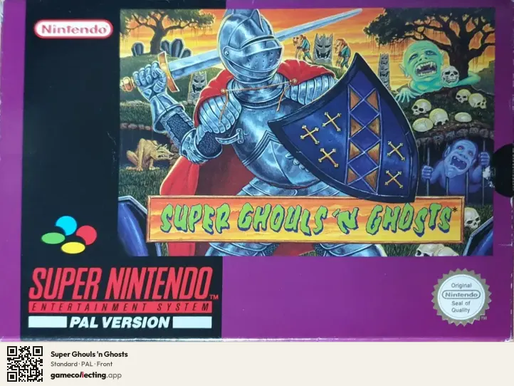 Super Ghouls 'n Ghosts Super Nintendo Entertainment System, PAL box front