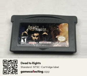 Dead to Rights Game Boy Advance, NTSC cartridge label