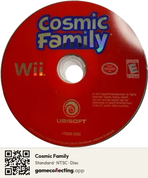 Cosmic Family Nintendo Wii, NTSC disc
