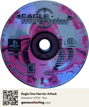 Eagle One Harrier Attack PlayStation, NTSC disc