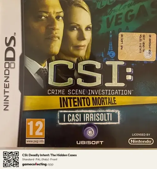 CSI: Deadly Intent: The Hidden Cases Nintendo DS, Italy box front
