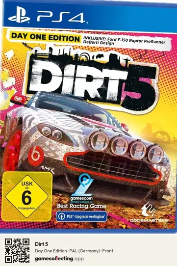 Dirt 5 PlayStation 4, Germany box front