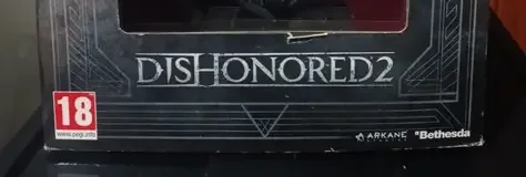 Dishonored 2, the PEGI square on its front