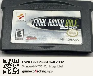 ESPN Final Round Golf 2002 Game Boy Advance, NTSC cartridge label