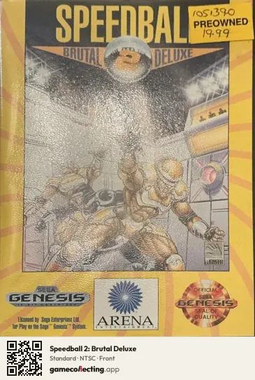 Speedball 2: Brutal Deluxe Sega Mega Drive / Genesis, NTSC box front